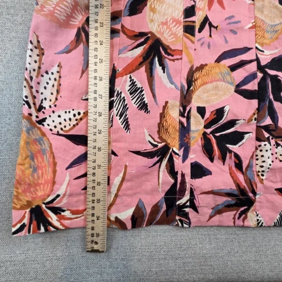 Farm Rio Pink Pineapple Mini Dress Women's Medium Tropical Beach Resortwear - Picture 10 of 10